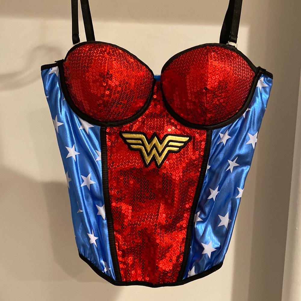 Wonder Woman corset top. Perfect for Halloween Costume